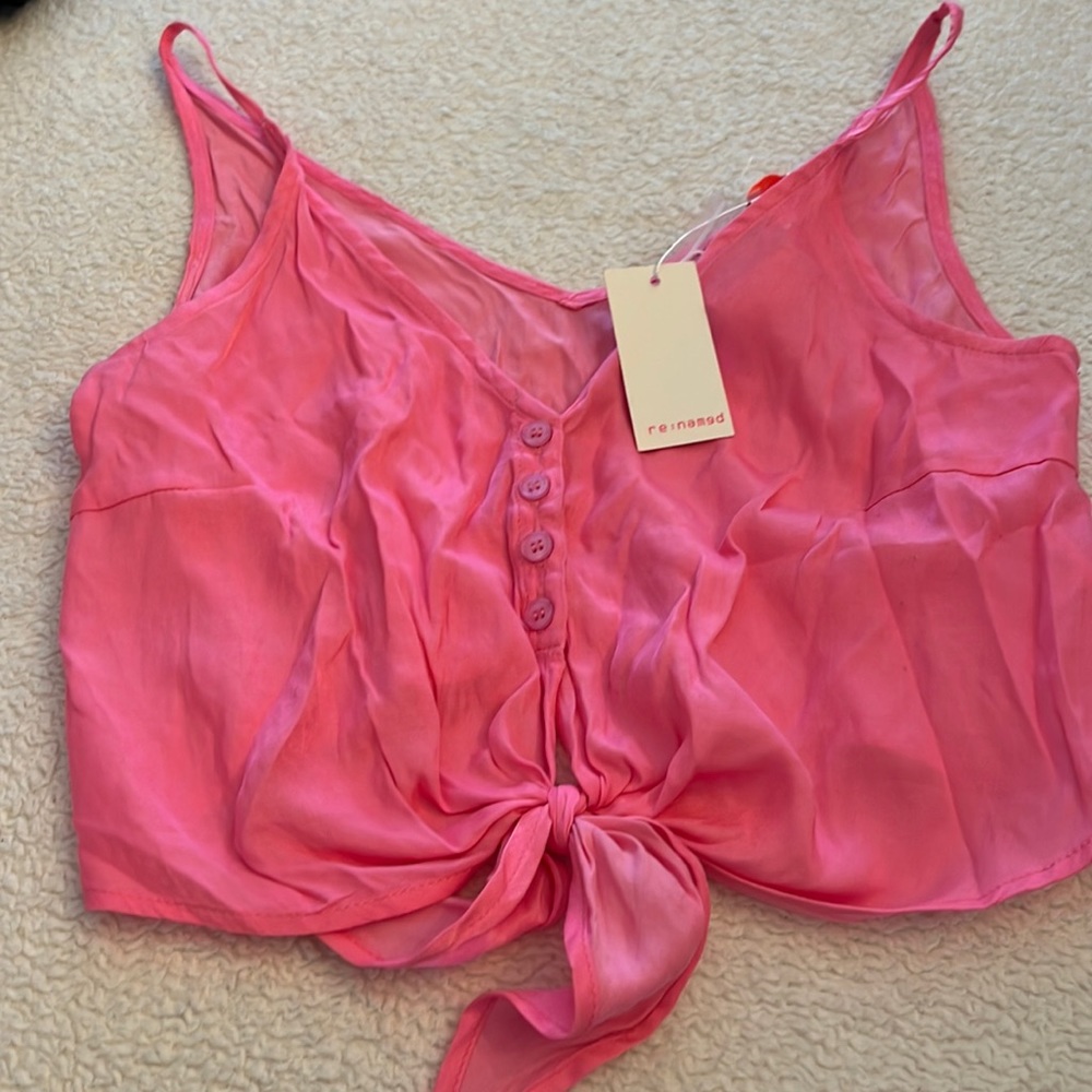 Re named hot pink crop tank NWT